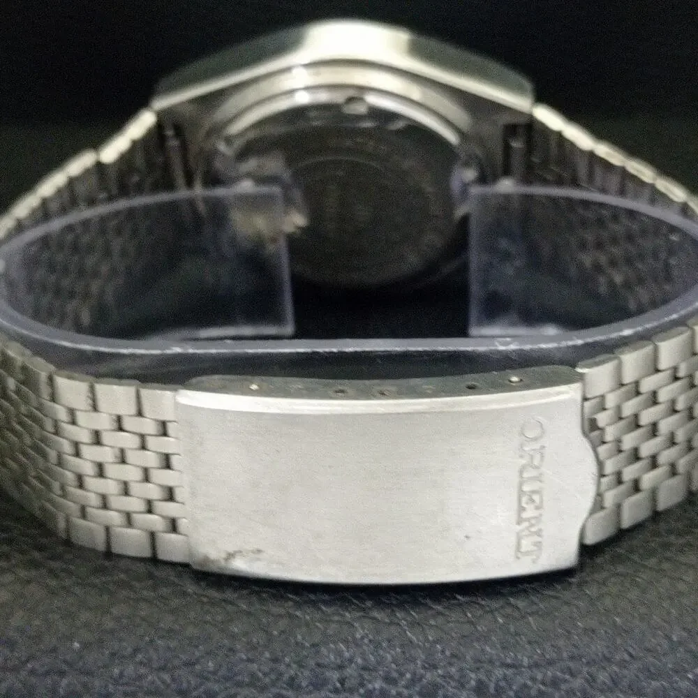 Vintage 1989 Square Orient Automatic Mens Silver Watch W/daydate